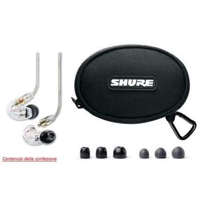 Sistema In Ear Monitor stereo wireless Proel RM3000TR con auricolari Shure SE215