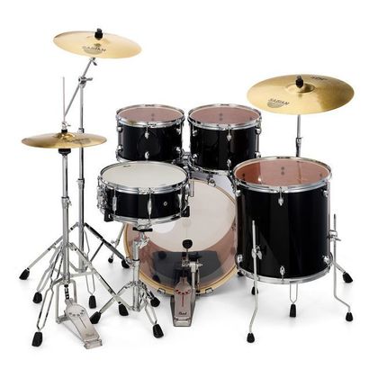 Pearl Export EXX725SBR Jet Black Batteria acustica completa nera