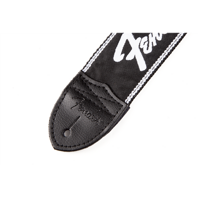 Fender Running Logo Strap Tracolla per chitarra nera