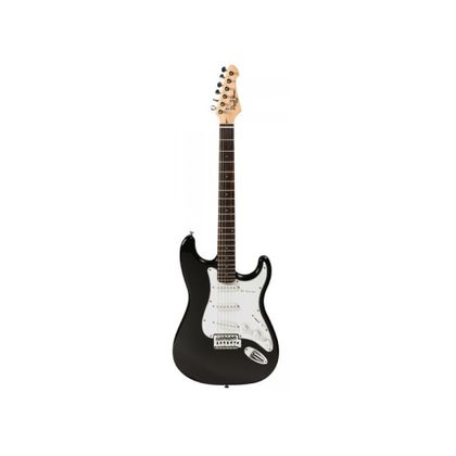 Darestone ELGBK Chitarra elettrica nera Stratocaster