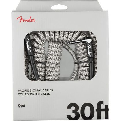 Fender Professional Series Coil Cable White Tweed Cavo per strumenti Jack - Jack 9 mt.