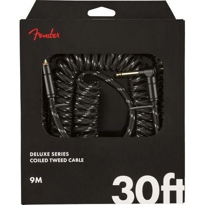 Fender Deluxe Series Coil Cable Black Tweed Cavo per strumenti Jack - Jack 9 mt.