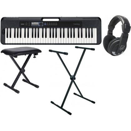 Casio Casiotone CT S300 Tastiera dinamica portatile 61 tasti Bundle con supporto + panca + cuffie omaggio