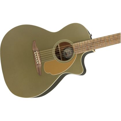 Fender Newporter Player Olive Satin Chitarra acustica elettrificata verde