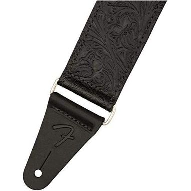 Fender Tooled Leather Strap Black Tracolla per chitarra