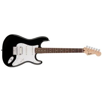 FENDER Bullet Stratocaster HT Hard Tail HSS black Bundle Chitarra elettrica nera + amplificatore 10W + Tracolla + cavo + plettri omaggio