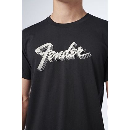 Fender 3D Logo T-Shirt Black L Maglietta nera