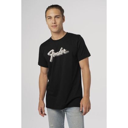 Fender 3D Logo T-Shirt Black M Maglietta nera