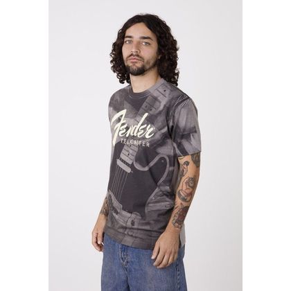 Fender Tele Belt Print T-Shirt L Maglietta