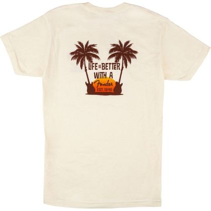 Fender Twin Palms T-Shirt Tan L Maglietta