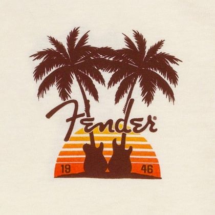Fender Twin Palms T-Shirt Tan M Maglietta