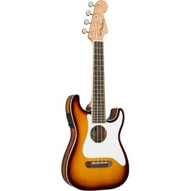 Fender Fullerton Strat Uke Sunburst Ukulele concerto Stratocaster elettrificato