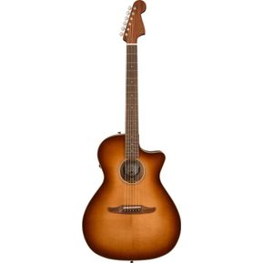 Fender Newporter Classic Aged Cognac Burst Chitarra acustica elettrificata con borsa