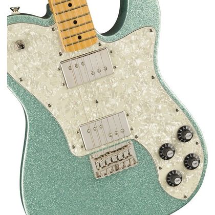 Fender Squier FSR Classic Vibe '70s Telecaster Deluxe MN Sea Foam Sparkle with White Pearloid Pickguard Chitarra elettrica verde