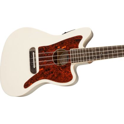 Fender Fullerton Jazzmaster Uke Olympic White Ukulele concerto elettrificato