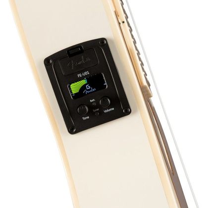 Fender Fullerton Jazzmaster Uke Olympic White Ukulele concerto elettrificato