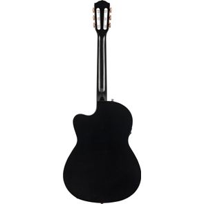 Fender CN140SCE Nylon Thinline Black Chitarra classica elettrificata con borsa rigida