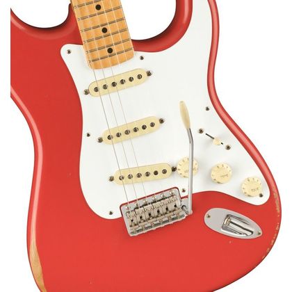 Fender Vintera Road Worn '50s Stratocaster MN Fiesta Red Chitarra elettrica con borsa