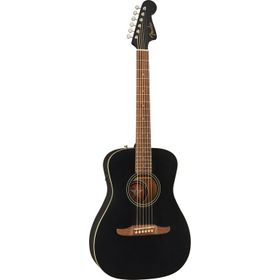 Fender Joe Strummer Campfire Matte Black Chitarra acustica nera con borsa