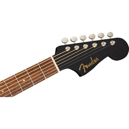 Fender Joe Strummer Campfire Matte Black Chitarra acustica nera con borsa