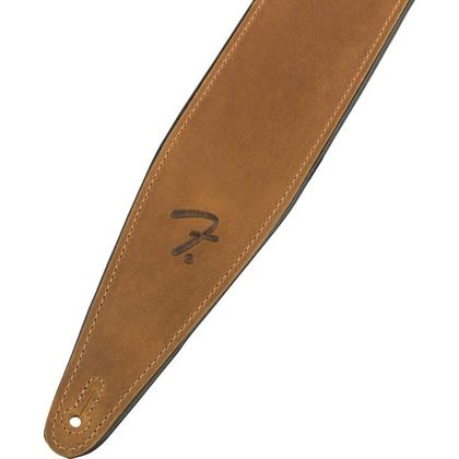 Fender Right Height Leather Strap Cognac Tracolla per chitarra