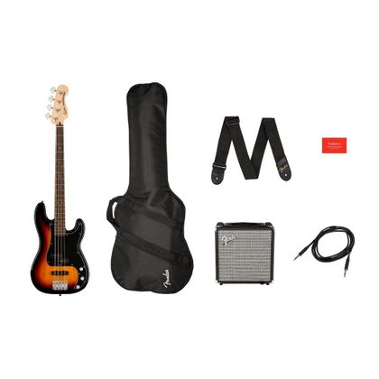 Fender Squier Affinity Precision Bass PJ Pack LRL 3TS 3-Color Sunburst Basso elettrico con amplificatore e accessori