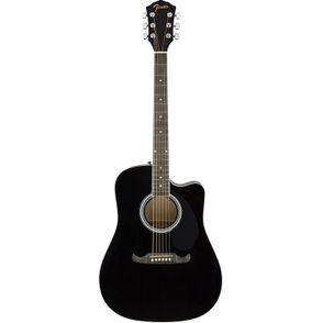 Fender FA125CE Black Chitarra acustica elettrificata nera