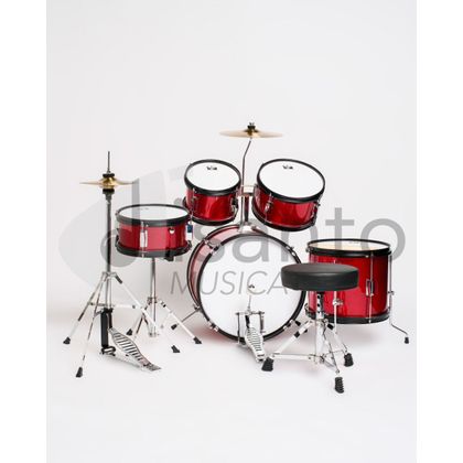 Batteria Acustica Junior 5 pezzi per bambini - Red
