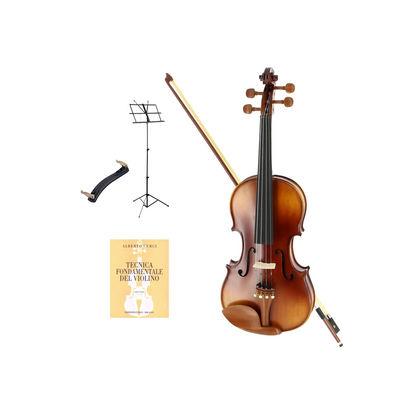 OQAN OV150 Violino 4/4 completo + spalliera + libro + leggio Bundle