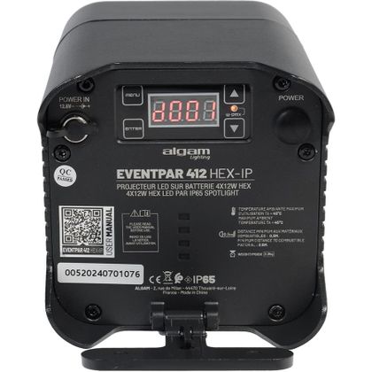 Algam Lighting - EVENTPAR412-HEX-IP 4x12W RGBWA-UV IP65 a Batteria