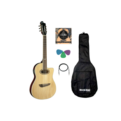 EKO NXT Nylon CW EQ natural Chitarra classica elettrificata + borsa + cavo + corde +plettri omaggio