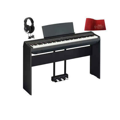 Yamaha P125A Black Pianoforte digitale con stand + pedaliera + cuffie + copritastiera omaggio