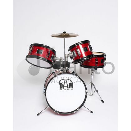 Batteria Acustica Junior 4 pezzi per bambini - Red