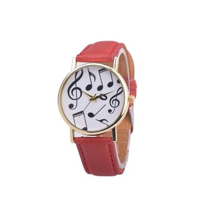 Orologio a tema musica - note musicali Rosso