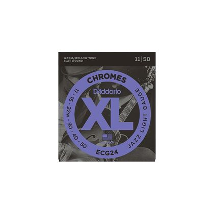 D'Addario ECG24 Muta di corde per chitarra elettrica Chromes Jazz Light 011-050