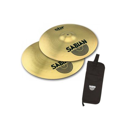 SABIAN SBR 50061 Set Piatti Bundle Crash 16" + CR Ride 18" + Custodia bacchette