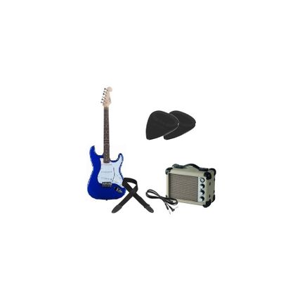Kit Chitarra elettrica blu Darestone ELGBL con amplificatore Bundle