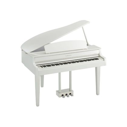 Yamaha Clavinova CLP665GP Polished White Pianoforte digitale a coda bianco lucido