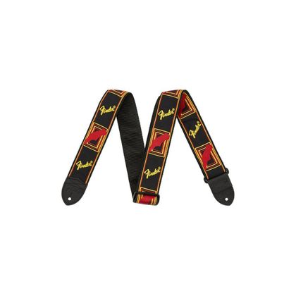 Fender Monogrammed Strap Black/Yellow/Red Tracolla per chitarra