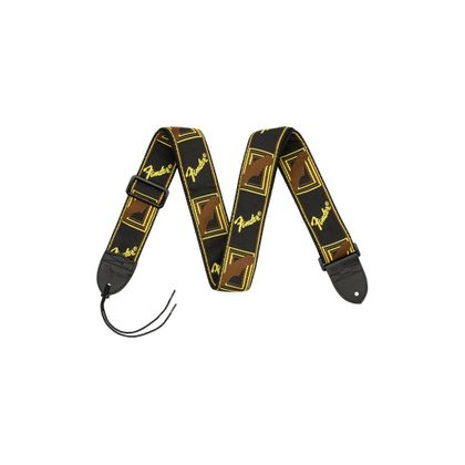 Fender Monogrammed Strap Black/Yellow/Brown Tracolla per chitarra