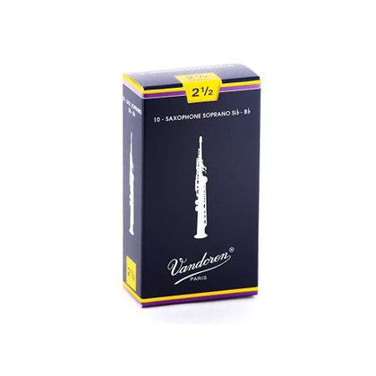 Vandoren Traditional SR2025 ance per Sax Soprano in Sib n. 2 ½ (Confezione da 10)