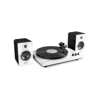 FENTON RP160BW Giradischi Bluetooth Bianco/Nero con casse