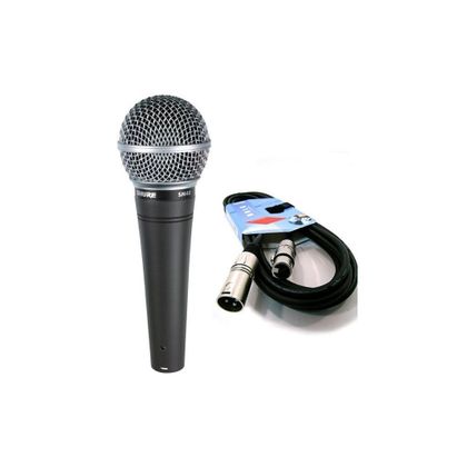 Shure SM48 Microfono dinamico per voce + Cavo XLR XLR 10 MT