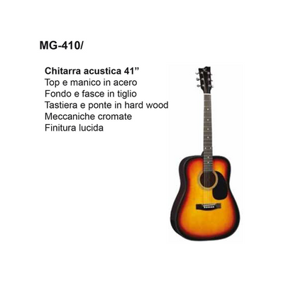 DAM MG410 Sunburst Chitarra acustica