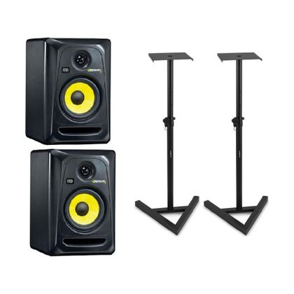 KRK RP5 RoKit G3 Black Coppia Monitor da studio 100W + supporti Bundle