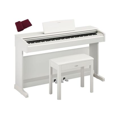 YAMAHA YDP144 Arius White Pianoforte digitale bianco + panca + copritastiera omaggio