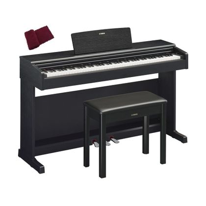 YAMAHA YDP144 Arius Black Pianoforte digitale nero + panca + copritastiera omaggio