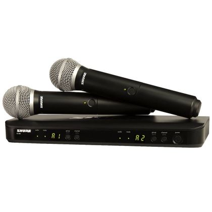 Shure BLX288E / PG58 Doppio Radiomicrofono wireless palmare per voce