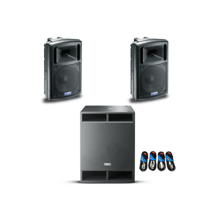 Impianto audio Professionale 2.200W Coppia casse FBT EVO2MAXX 6A + XSub 18SA