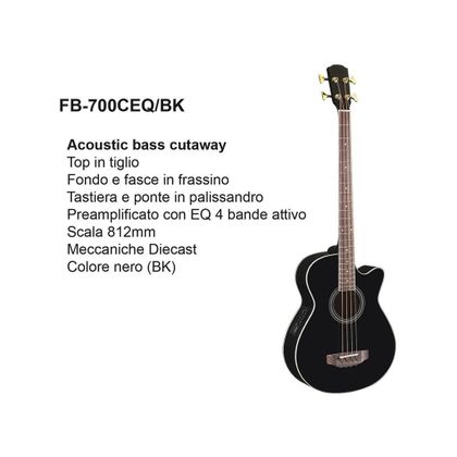 DAM FB700 CE QBK Basso acustico amplificato 4 corde